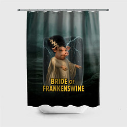 Шторка для душа Франкенштейн свинья невеста, цвет: 3D-принт