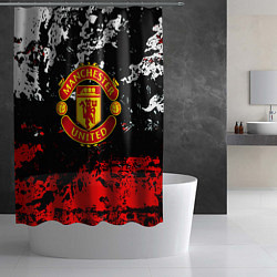 Шторка для душа Манчестер Юнайтед краски, цвет: 3D-принт — фото 2