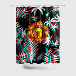 Шторка для ванной Манчестер Юнайтед тропики глитч