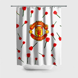 Шторка для ванной Манчестер Юнайтед розы паттерн