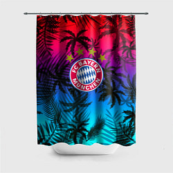 Шторка для ванной Бавария Мюнхен неон тропики