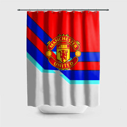 Шторка для ванной Манчестер Юнайтед полосы геометрия