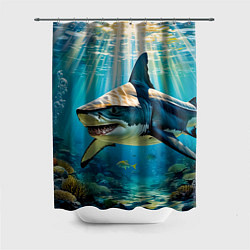 Шторка для ванной Хищник кораллового рифа