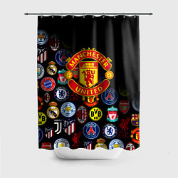 Шторка для ванной Манчестер логотипы команд