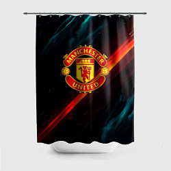 Шторка для ванной Манчестер Юнайтед абстракция