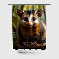 Шторка для ванной Опоссум в летнем лесу