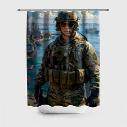 Шторка для ванной Страж морской гавани