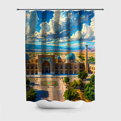Шторка для ванной Регистан: величие Самарканда