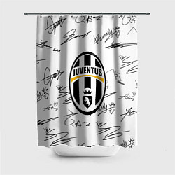 Шторка для ванной Ювентус автографы текстура