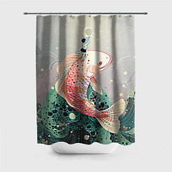 Шторка для душа Рыба, цвет: 3D-принт