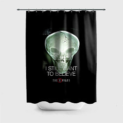 Шторка для душа X-files: Alien skull, цвет: 3D-принт