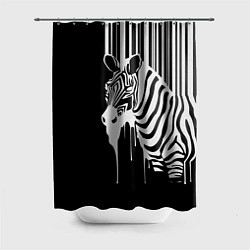 Шторка для душа Жидкая зебра, цвет: 3D-принт
