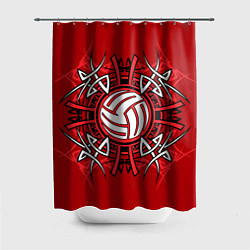Шторка для душа Волейбол 34, цвет: 3D-принт