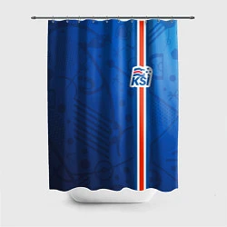 Шторка для душа Сборная Исландии по футболу, цвет: 3D-принт