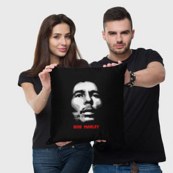 Подушка квадратная Bob Marley Face, цвет: 3D-принт — фото 2