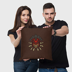 Подушка квадратная Bloodseeker Face, цвет: 3D-принт — фото 2
