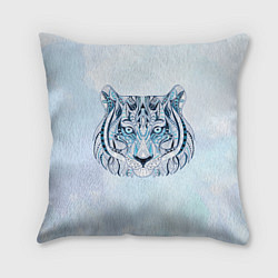Подушка квадратная Расписная голова тигра, цвет: 3D-принт