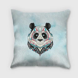 Подушка квадратная Расписная голова панды