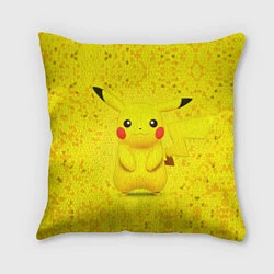 Подушка квадратная Pikachu, цвет: 3D-принт