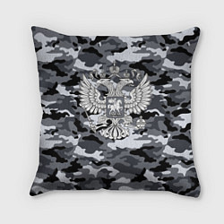 Подушка квадратная Городской камуфляж Россия, цвет: 3D-принт