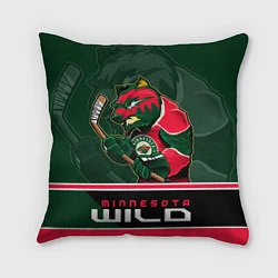 Подушка квадратная Minnesota Wild, цвет: 3D-принт