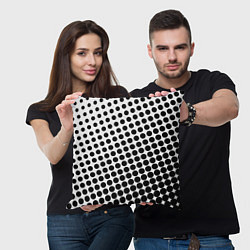 Подушка квадратная Белый в горошек, цвет: 3D-принт — фото 2