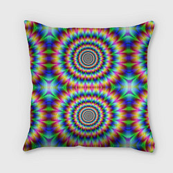 Подушка квадратная Grazy fractal, цвет: 3D-принт