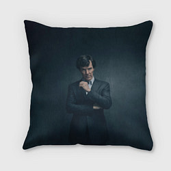 Подушка квадратная Шерлок в костюме, цвет: 3D-принт