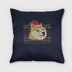 Подушка квадратная Doge Such Christmas
