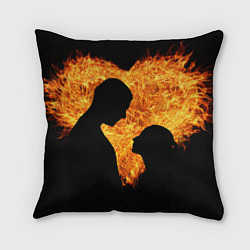 Подушка квадратная Огненная любовь, цвет: 3D-принт