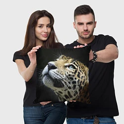Подушка квадратная Хищный леопард, цвет: 3D-принт — фото 2