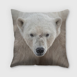 Подушка квадратная Белый медведь