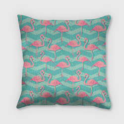 Подушка квадратная Flamingo Pattern