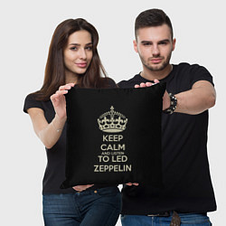 Подушка квадратная Keep Calm & Led Zeppelin, цвет: 3D-принт — фото 2