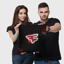 Подушка квадратная FaZe Clan: Black collection, цвет: 3D-принт — фото 2