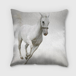 Подушка квадратная Белый конь