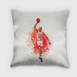 Подушка квадратная Michael Jordan: Red Star