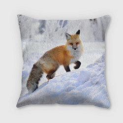 Подушка квадратная Лисица в снегу