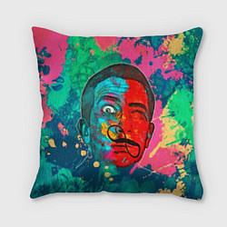Подушка квадратная Dali Art, цвет: 3D-принт