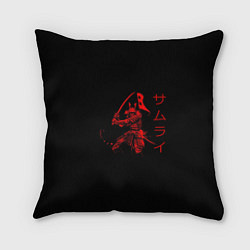 Подушка квадратная Японские иероглифы - самурай, цвет: 3D-принт
