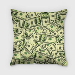 Подушка квадратная Benjamin Franklin, цвет: 3D-принт