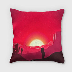 Подушка квадратная Gorgeous sunset, цвет: 3D-принт