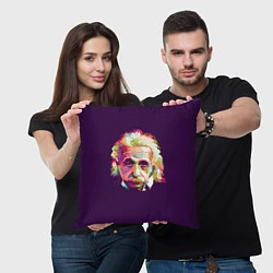 Подушка квадратная Альберт Эйнштейн: Арт, цвет: 3D-принт — фото 2