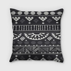Подушка квадратная Black&White africa, цвет: 3D-принт