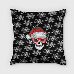 Подушка квадратная Santa Skull хипстер