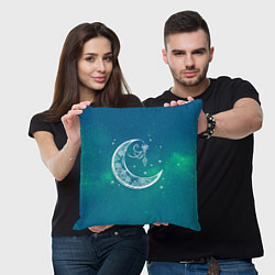 Подушка квадратная Луна, цвет: 3D-принт — фото 2