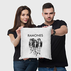 Подушка квадратная Ramones Party, цвет: 3D-принт — фото 2