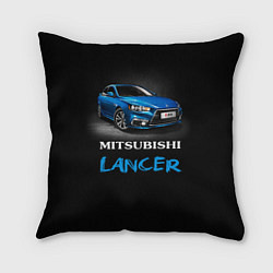 Подушка квадратная Mitsubishi Lancer, цвет: 3D-принт