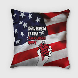 Подушка квадратная Green Day American Idiot, цвет: 3D-принт