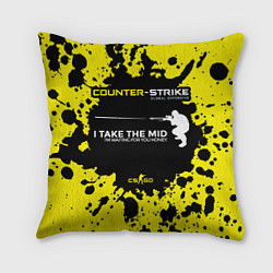 Подушка квадратная Counter-Strike: Go Mid, цвет: 3D-принт